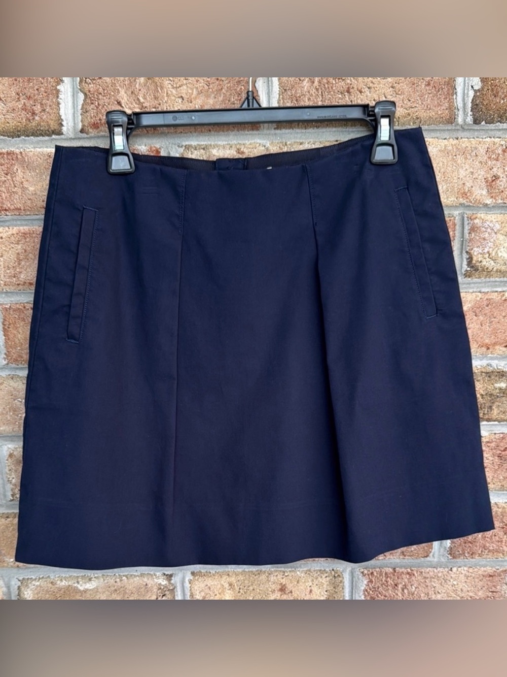J Crew navy blue cotton miniskirt, size 6